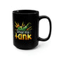 Smarmy Tank Black Mug, 15oz