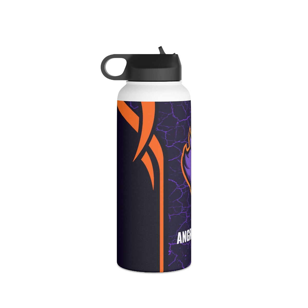 Angry Gaming Stainless Steel Water Bottle, Standard Lid