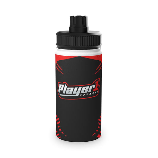 Player1Apparel Stainless Steel Water Bottle, Sports Lid