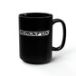 BlackFox Text Black Mug, 15oz