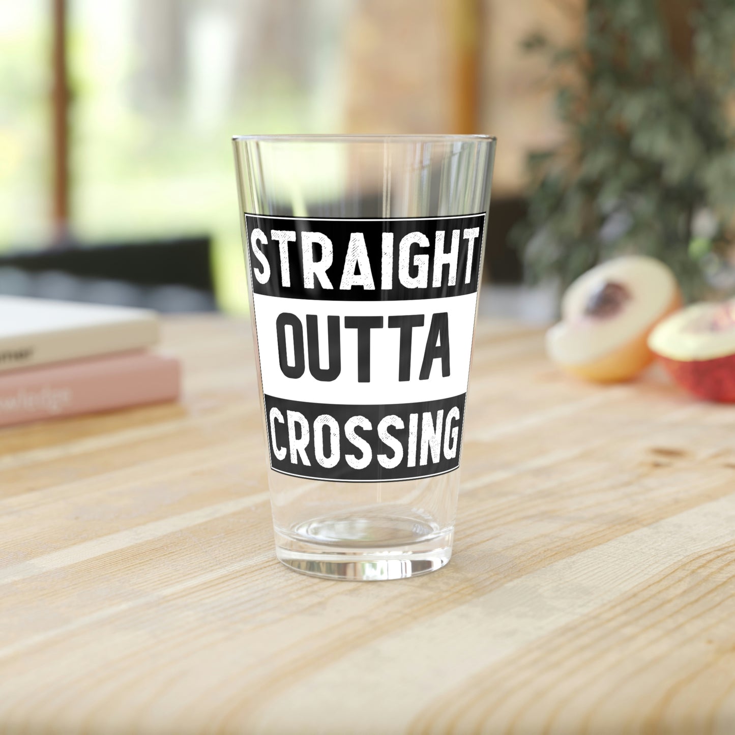 Straight Outta Crossing Pint Glass, 16oz