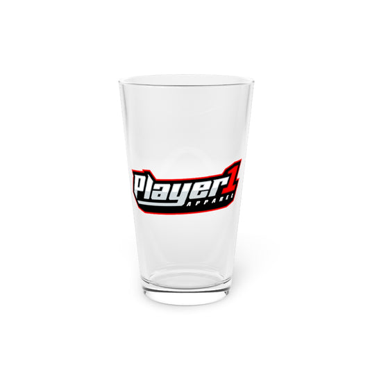 Player1Apparel Pint Glass, 16oz