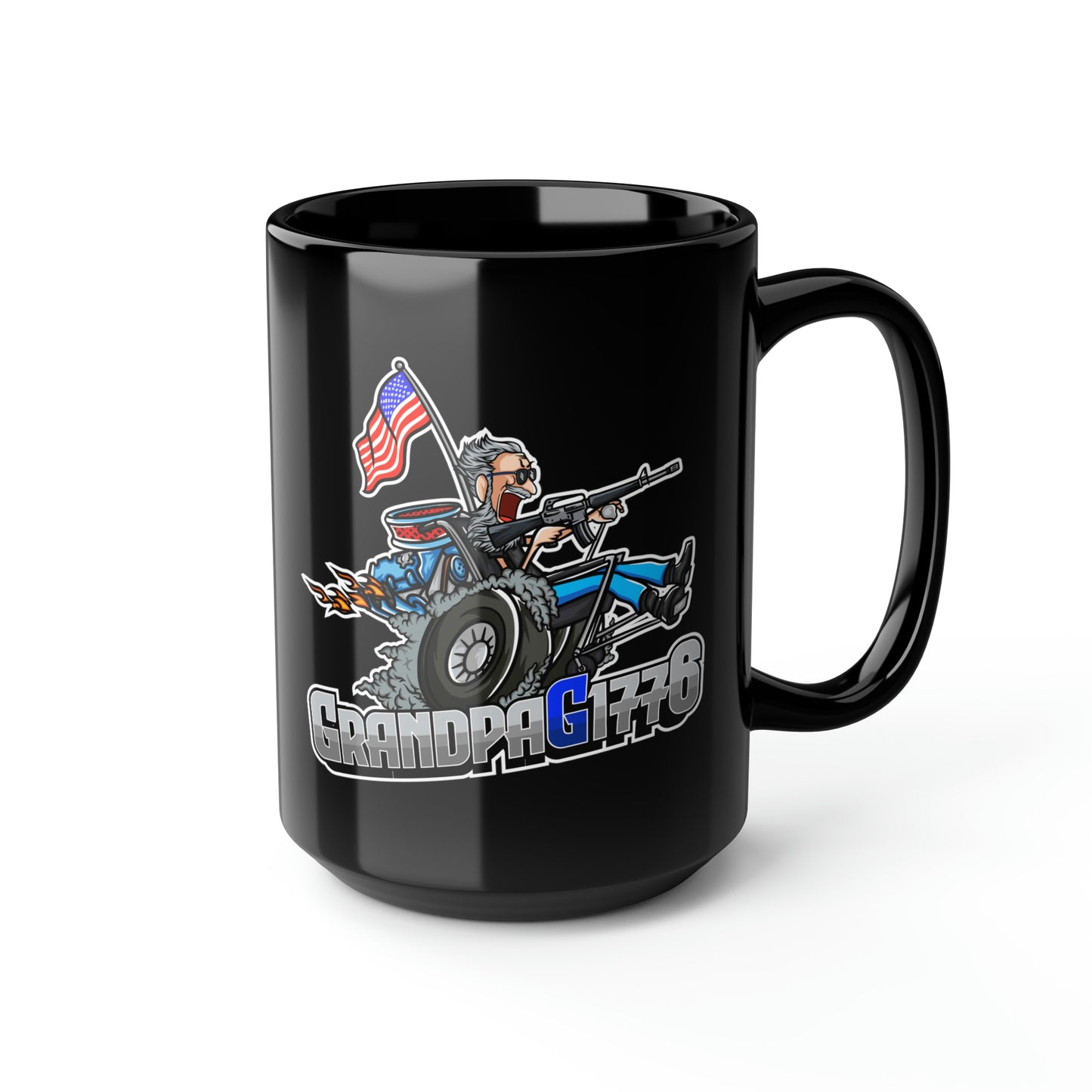 GrandpaG Black Mug, 15oz