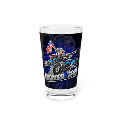GrandpaG Silhouette Pint Glass, 16oz