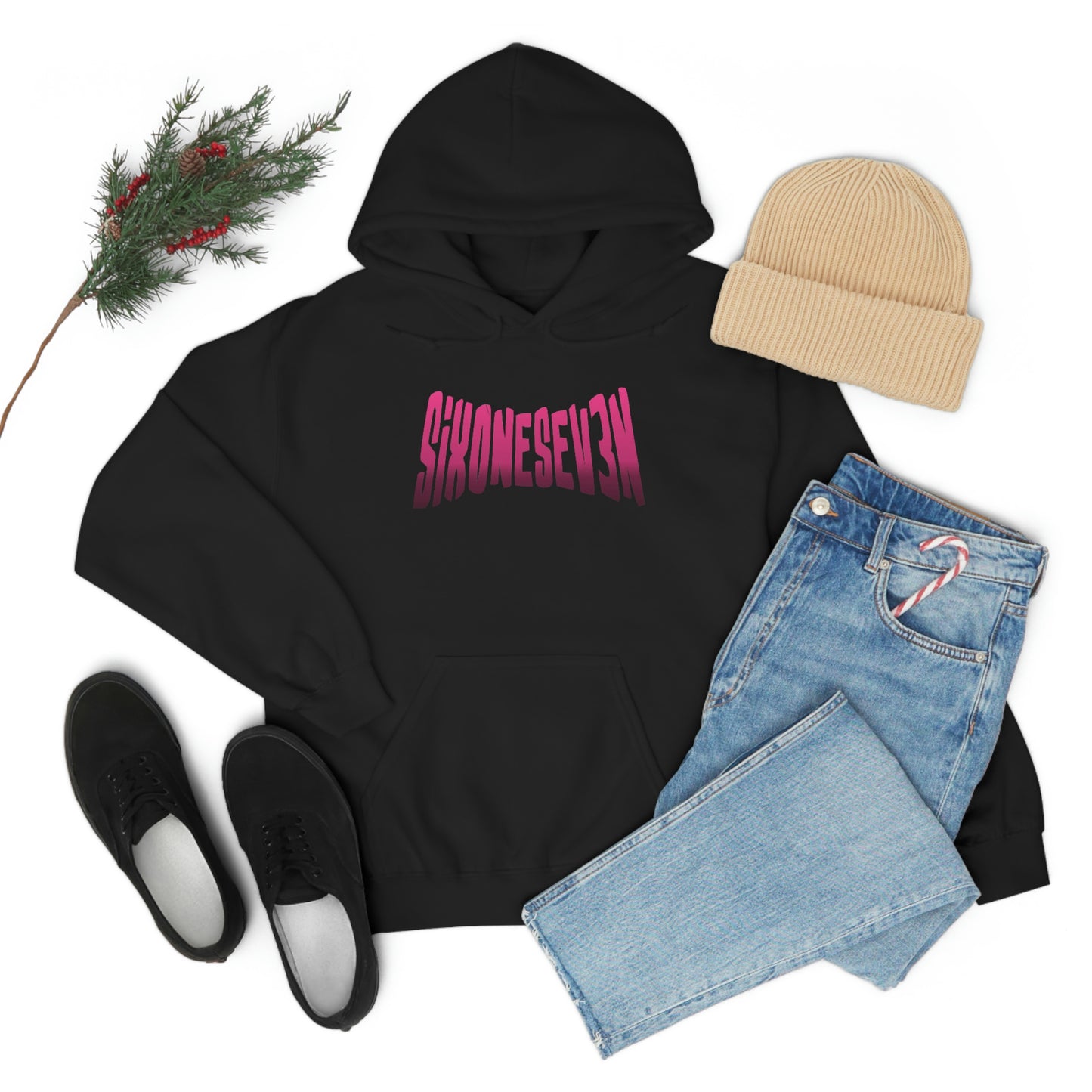 SixOneSev3n Text Unisex Hoodie