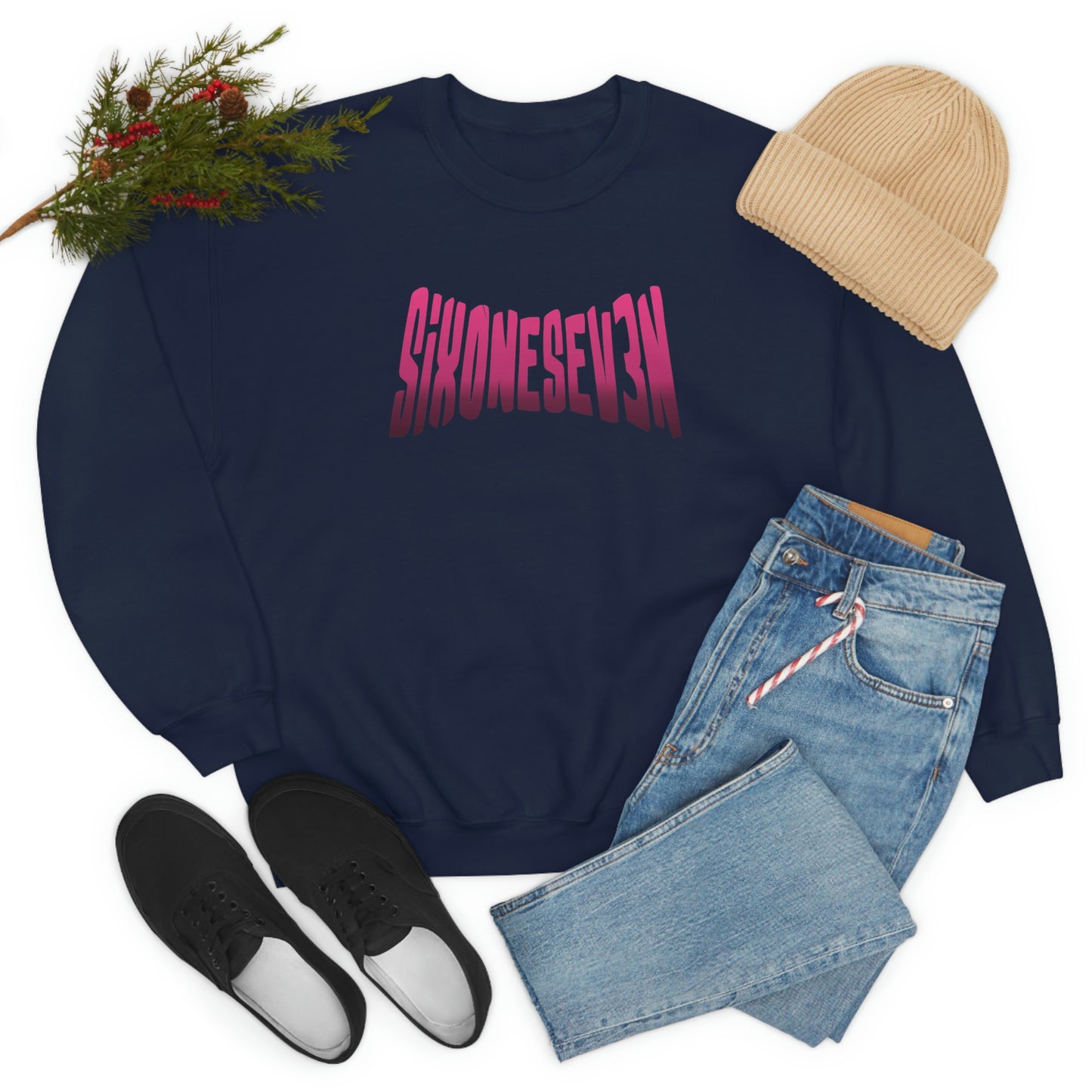 SixOneSev3n Text Unisex Sweatshirt