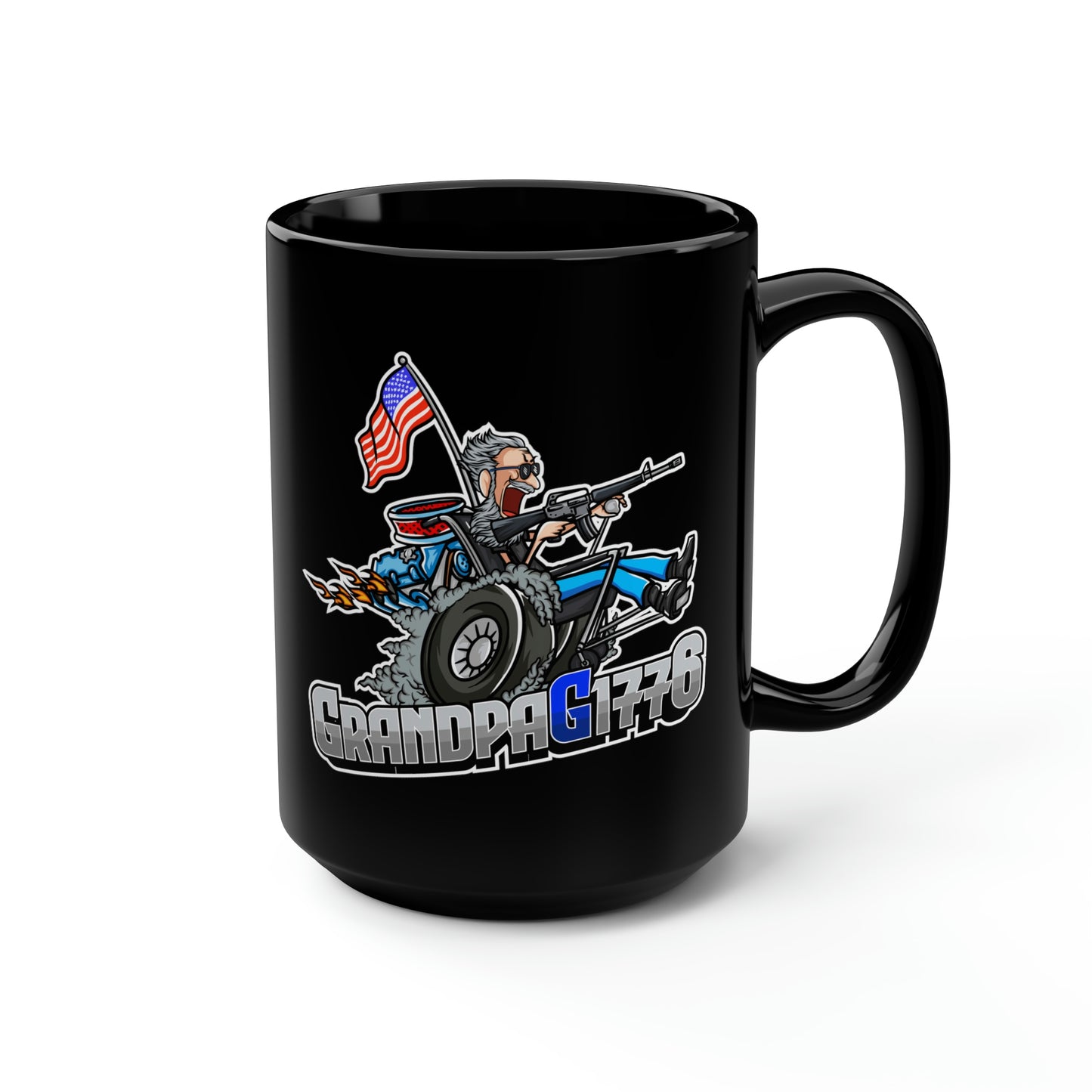 GrandpaG Black Mug, 15oz