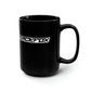 BlackFox Text Black Mug, 15oz