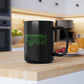 Green Giant Text Black Mug, 15oz