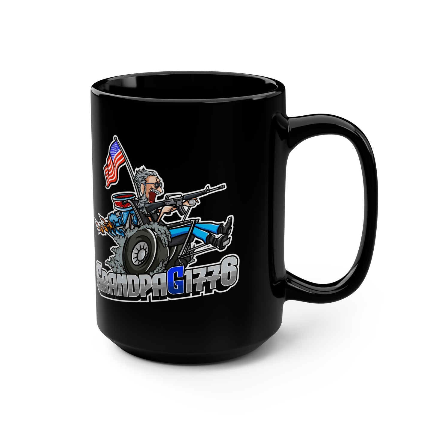 GrandpaG Black Mug, 15oz