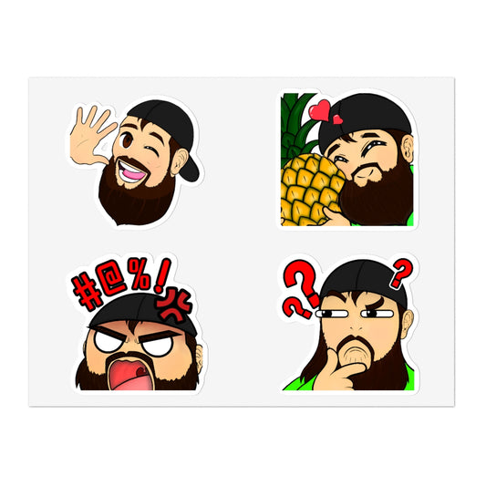JJ Green Giant Emote Sticker Sheets