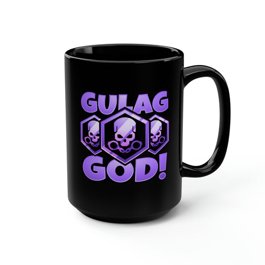 Spangs Gulag God Black Mug, 15oz